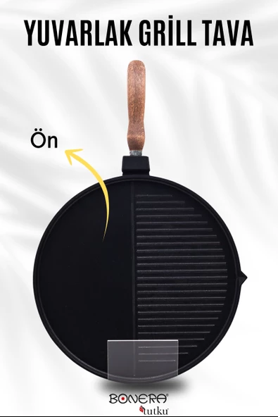 Bonera Çok Amaçlı 32cm Döküm Grill Tava ürün görseli 1