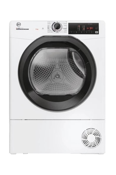 (HOOVER HRE H9A2TBE-17 BEYAZ GÖVDE SİYAH KAPAK 9KG  KURUTMA MAKİNASI ürün görseli 1
