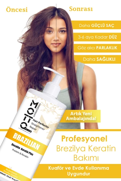 Motto Plus Professional Brezilya Fönü Keratin Ve Saç Botox Bakımı 1000 ml ( Kuaför Boy ) ürün görseli 1