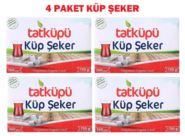 TATKÜPÜ Küp Şeker 750 G 4 Paket ürün görseli 1