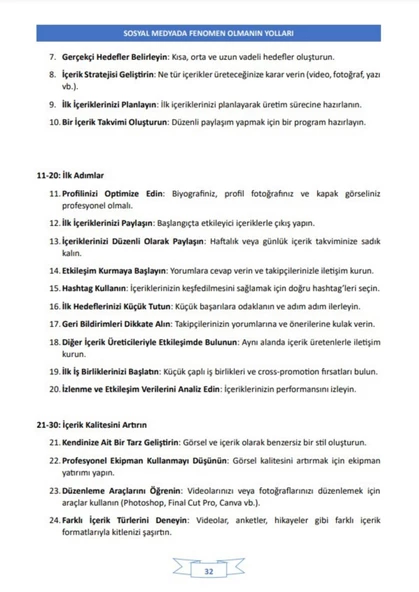 100 Adımda FENOMEN Olmanın Yolları Kitabı - Resim 4
