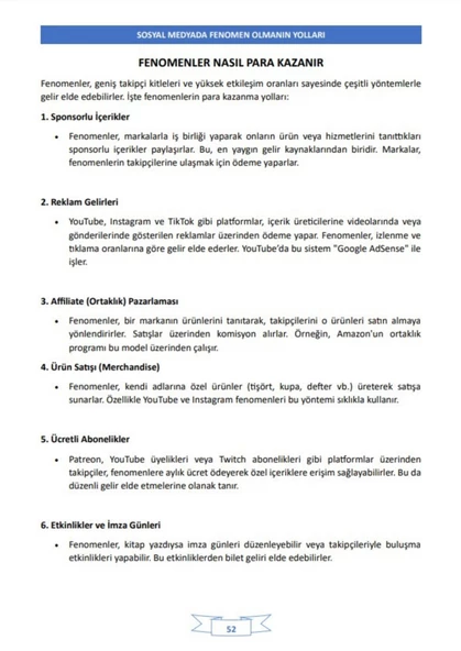 100 Adımda FENOMEN Olmanın Yolları Kitabı - Resim 6