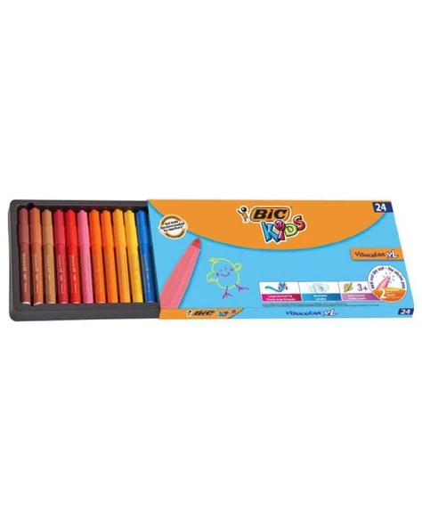 Bic Visacolor XL 24lü Yıkanabilir Jumbo Keçeli Boya Kalemi ürün görseli 1