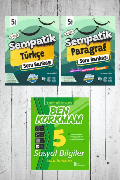 5.Sınıf Ünlüler Sempatik Türkçe-Paragraf Soru Bankası ürün görseli 1
