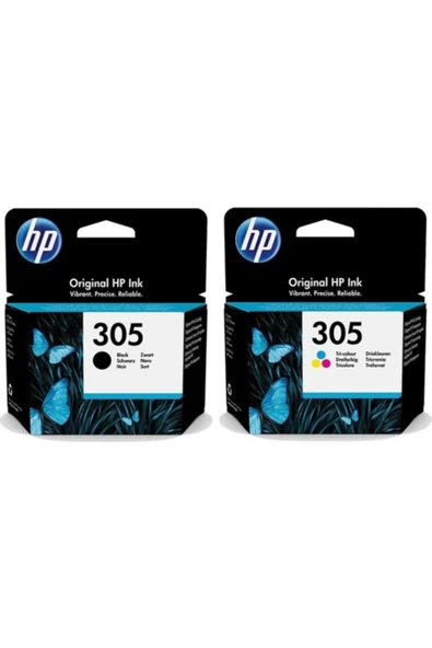 HP 305 Renkli 3ym60ae Ve 305 Siyah 3ym61ae Kartuş Seti ürün görseli 1