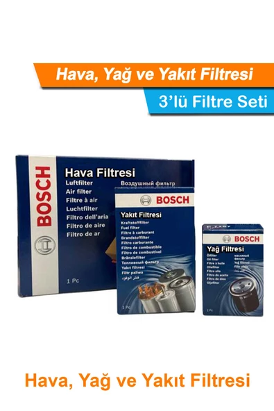 Mercedes E320 CDI W210 Bosch Filtre Seti 2000-2002 Hava+Yağ+Yakıt Filtresi ürün görseli 1