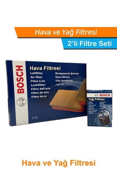 Mercedes E240 W210 Bosch Filtre Bakım Seti 2000-2002 Hava+Yağ Filtresi ürün görseli 1