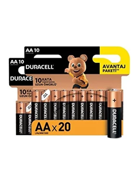 Duracell Alkalin Aa Kalem Piller, 20 Adet Paket ürün görseli 1