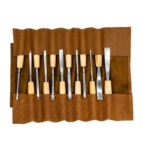 Rox Wood 0125 Deri Çantalı Premium İskarpela Seti 12 Parça ürün görseli 1