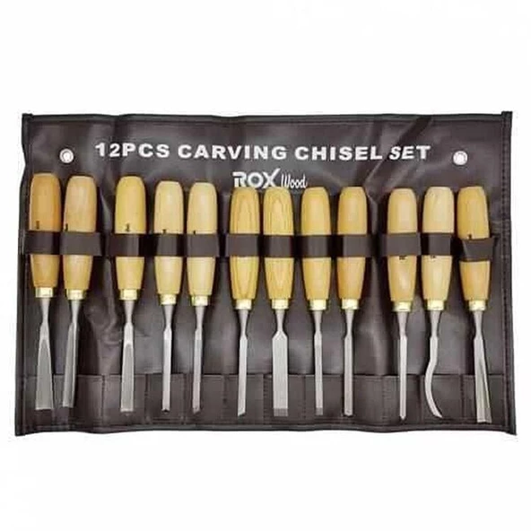 ROX Wood Ahşap Oyma Iskarpela Seti 210 mm- 12 Parça ürün görseli 1
