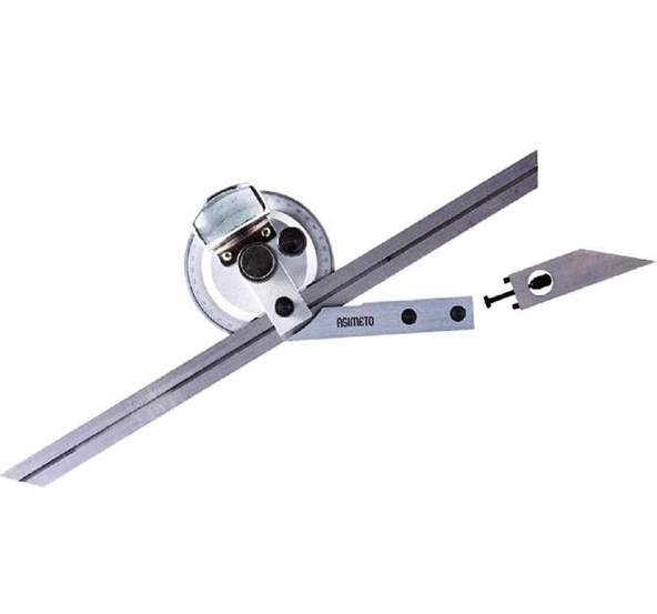 Asimeto AS-490068 Üniversal  Açı Ölçer Çubuk Büyüteçli 300 mm ürün görseli 1