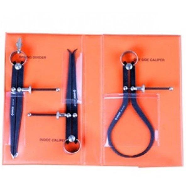Groz CD/SP/8/ST Üçlü Pergel Takımı 200 mm 3'lü set ürün görseli 1