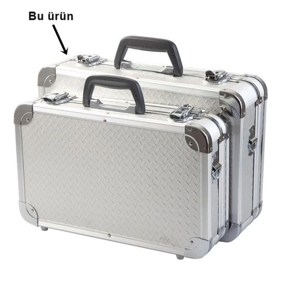 KNC Yuvarlak Köşeli Alüminyum Takım Çantası 42,5x28,5x12 cm ürün görseli 1