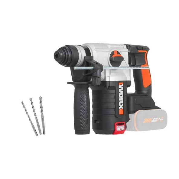 WORX WX380.9 20Volt 2.2J Profesyonel SDS-Plus Pnömatik Kırıcı/Delici (Akü Dahil Değildir) ürün görseli 1
