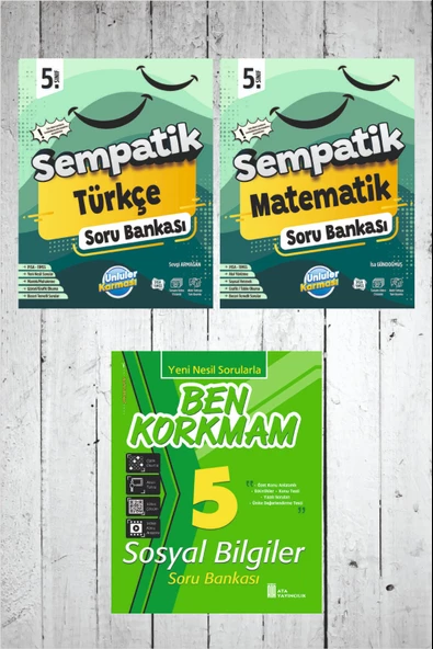 5.Sınıf Ünlüler Sempatik Türkçe-Matematik Soru Bankası ürün görseli 1