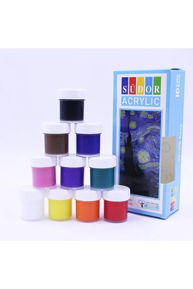 Dağtaş Kırtasiye Südor Akrilik Boya Seti 10x20ml ürün görseli 1