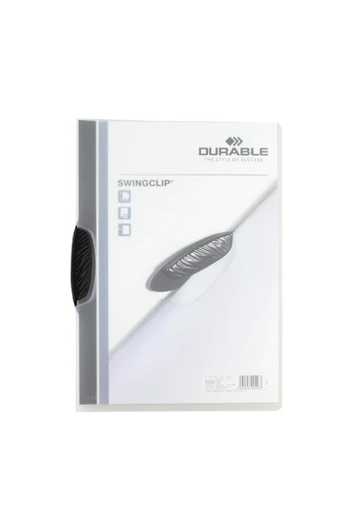 Dağtaş Kırtasiye Durable 2260 Swingclip 30 25 Sayfa Kapasiteli Sıkıştırmalı Dosya Siyah Renk ürün görseli 1