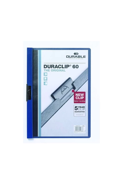 Dağtaş Kırtasiye Durable 2209 Duraclip 60 25 Sayfa Kapasiteli Sıkıştırmalı Dosya Lacivert Renk ürün görseli 1