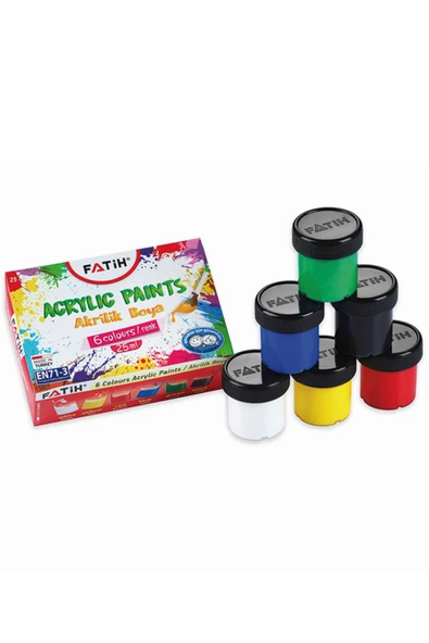 Fatih Akrilik Boya 6 Renk 25ml - Resim 4