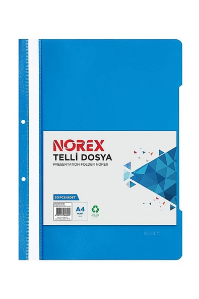 NOREX 50 li (1 paket) Telli Ofis Büro Dosyası ürün görseli 1