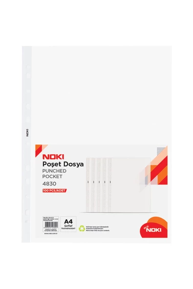 Dağtaş Kırtasiye Noki Poşet Dosya 100'lü ürün görseli 1