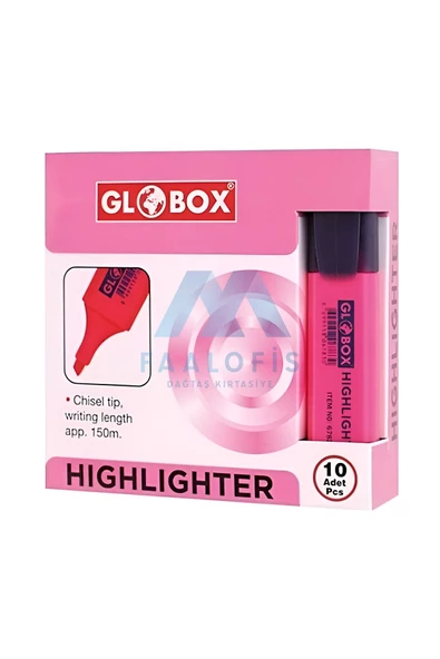 Dağtaş Kırtasiye Globox Fosforlu Kalem 10'lu Kutu ürün görseli 1