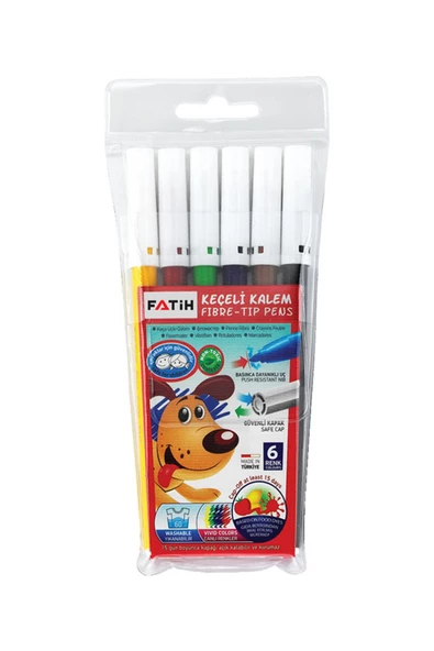 Fatih Keçeli Boya Kalemi 6 Renk - Resim 5