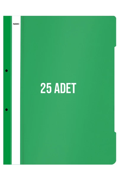 Dağtaş Kırtasiye Noki XL Telli Dosya 25'li Paket Yeşil ürün görseli 1