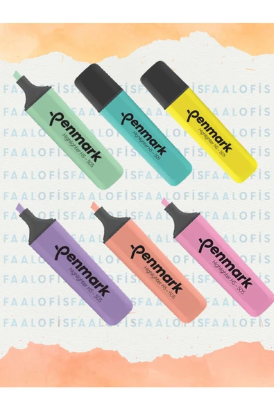 penmark Doldurulabilir Fosforlu Kalem Pastel MintYeşili Limoni Yavruağzı GülSuyu NaneŞekeri Lavanta ürün görseli 1