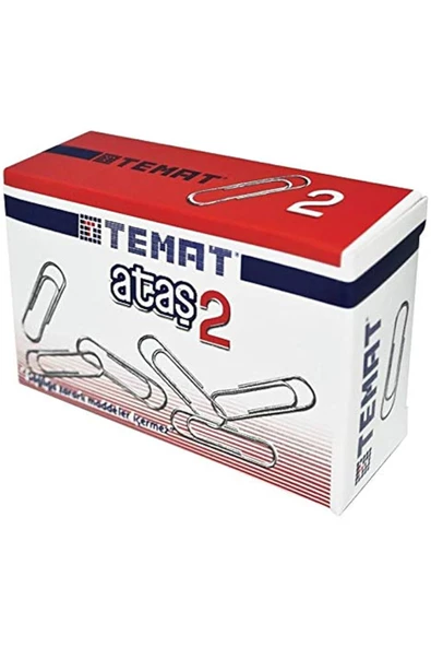 Temat No:2 25mm Ataş 100x24 Kutu (1 koli) Oval Tip Kaliteli Nikel Kaplama Paslanmaya Karşı Dayanıklı ürün görseli 1