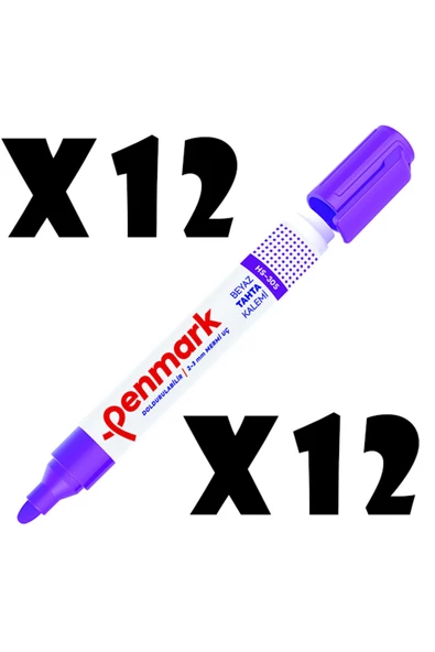 penmark Beyaz Tahta Kalemi Kaliteli Yuvarlak Uçlu 12 Adet (1 kutu) ürün görseli 1