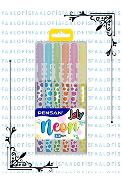 Pensan Jelly Neon Kaliteli Jel Kalem 6'lı ürün görseli 1