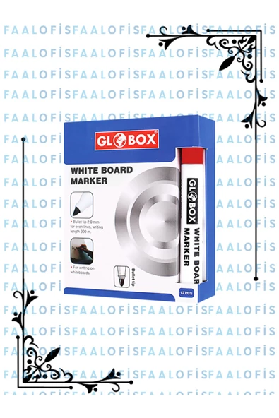 Globox Kaliteli Beyaz Tahta Kalemi 12'li 1 Kutu ürün görseli 1