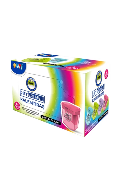 Dağtaş Kırtasiye Puti Çift Bölmeli Mini Kalemtıraş-4 Pastel Renk 4 Adet ürün görseli 1