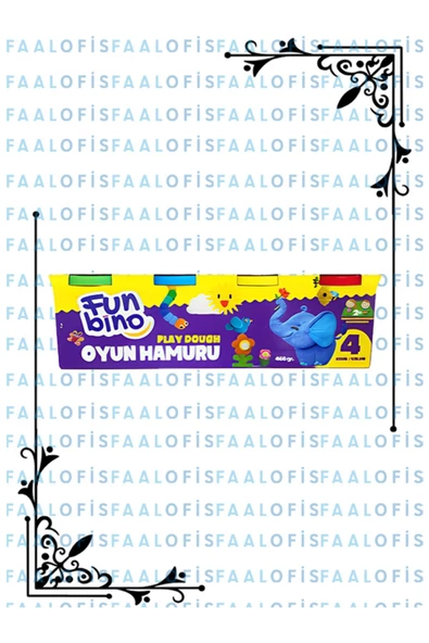 Play Dough Funbino 4 Renk Kaliteli Oyun Hamuru 460gr ürün görseli 1