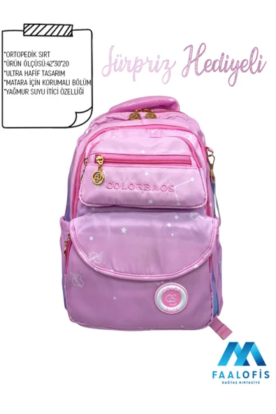 Color Bags Ultra Kalite Su Geçirmez Sırt Destekli Okul Çantası B6 ürün görseli 1