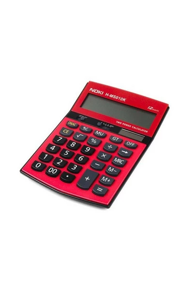 Dağtaş Kırtasiye Noki H-MS010 Kırmızı Hesap Makinesi 12 Haneli ürün görseli 1