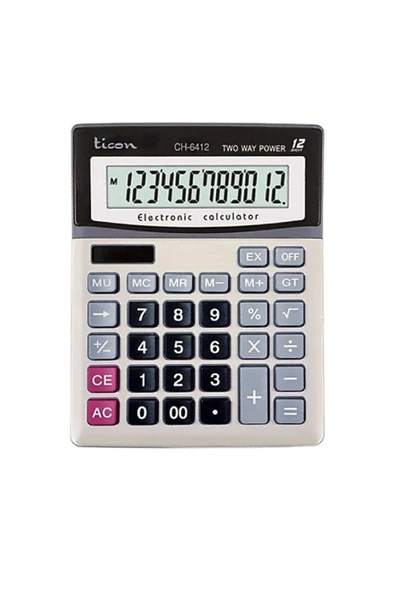 Dağtaş Kırtasiye Ticon CH-6412 Hesap Makinesi 12 Haneli ürün görseli 1