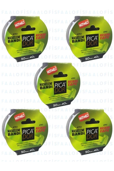 Picador 5 Adet 50x40 Kaliteli Maskeleme Bandı ürün görseli 1