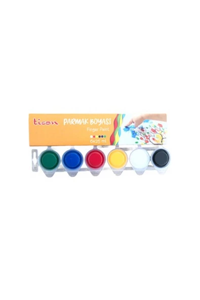 Dağtaş Kırtasiye Ticon Parmak Boyası 25 ml 6 Renk ürün görseli 1