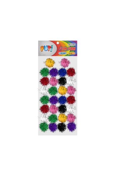 Dağtaş Kırtasiye PUTİ POM POM 30MM METALİK ürün görseli 1