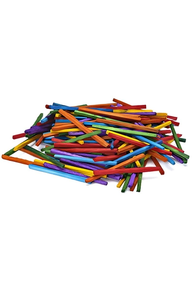 Dağtaş Kırtasiye Ticon Ahşap Kibrit Çöpü 2x2x5 cm 200'lü Paket Renkli ürün görseli 1