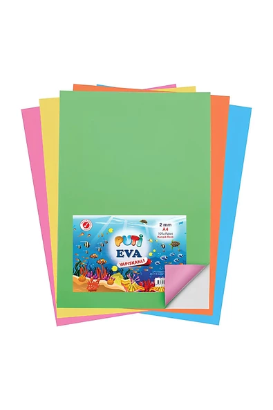 Dağtaş Kırtasiye Puti eva 50x70 yapışkanlı 10 lu  karışık renk ürün görseli 1