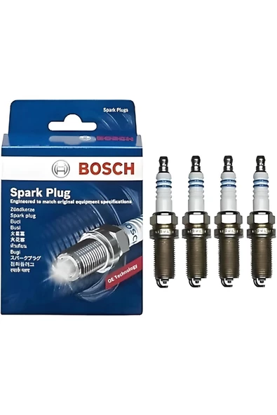 Bosch ATEŞLEME BUJİSİ FR8KC KALEM BUJİ TEK TIRNAK UNİVERSAL COROLLA 1.3-1.6 4 AFE MOTOR 4 adet takım ürün görseli 1