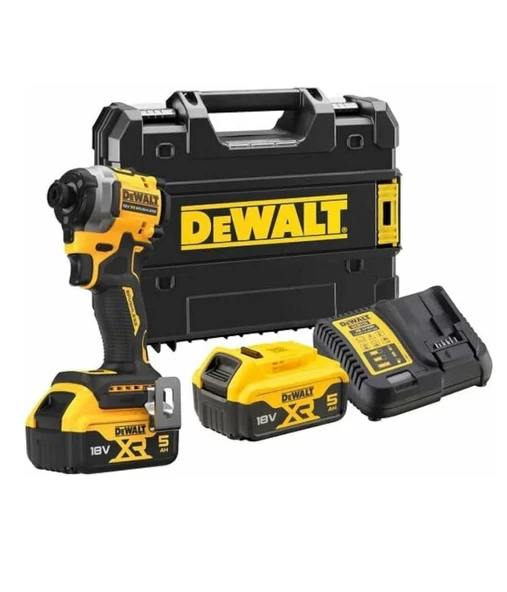 Dewalt Dcf850p2t 18v 5.0ah Li-ion Kömürsüz Çift Akülü Darbeli Tornavida ürün görseli 1