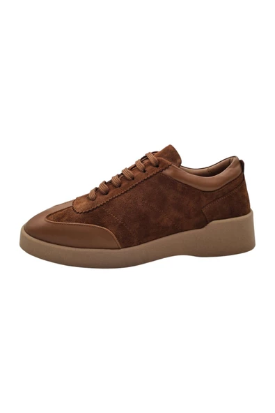 Gerçek Deri Günlük Kadın Sneakers - Resim 4