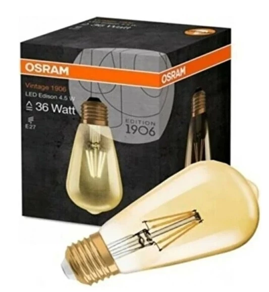 Osram Led Vintage Edison 4.5 W E27 (normal duy) Sarı Işık Rustik Ampul ürün görseli 1