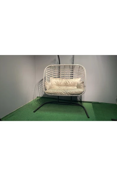 Bahçevari İkili Rattan Salıncak - Resim 3