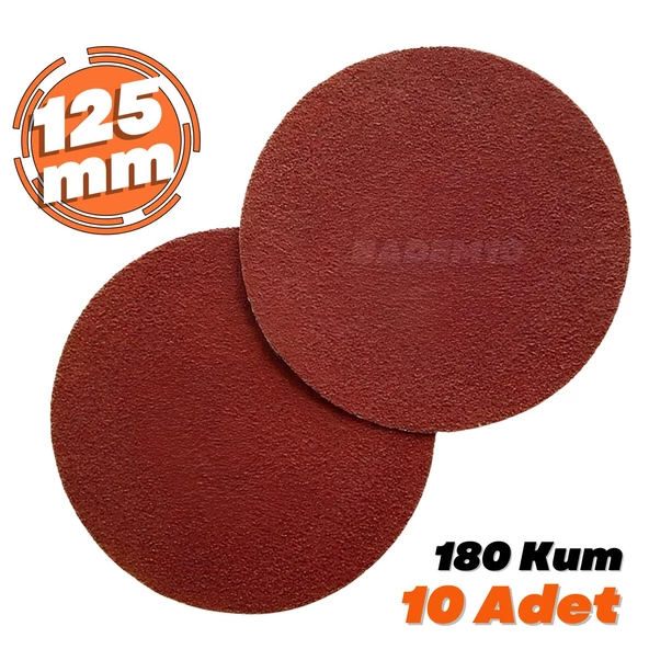 10 Adet 125 mm Cırt Zımpara Kağıdı (150 KUM) Avuç İçi El Zımparaları Spiral Taşlama ürün görseli 1