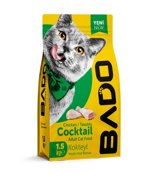 Bado Yetişkin Kedi Maması Kokteyl 1,5 Kg ürün görseli 1